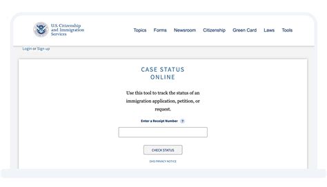 check status on immigration case.